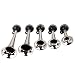 Bocina de aire Ridgeyard estilo trompetas musicales, 12 V, 5 unidades, cromadas,...