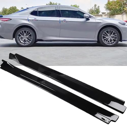 MUCO New Side Skirts 2pcs for Toyota Camry LE SE XSE XLE 2018 2019 2020 2021 2022 2023 2024 2025 Rocker Panels Guard Pair ABS Plastic Gloss Black