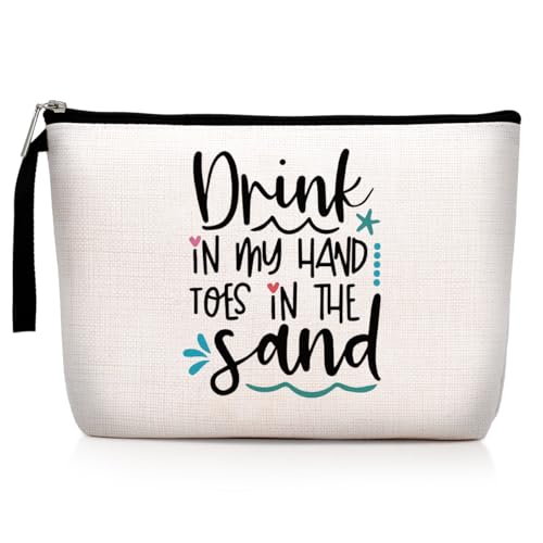 Hanamiya Na Beach Lover Gift: Beach Theme Decor, Purse, Makeup Bag, Travel Essentials, Cruise Bag for Summer Lovers