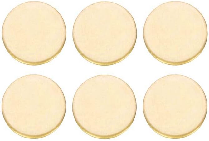6 Pack Brass 3/4 Circle 24 Gauge Blanks Jewelry Making Metal Forming Stamping Embossing Etching Blanks