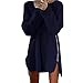 Produktbild Btruely Kleid Damen Elegant Langarm Brautjungfer Cocktailkleid Slim Paket Hüfte Kleid MiniKleid Frühling Geschäft Kleid Mädchen Formelle Kleidung (XL, Marine)
