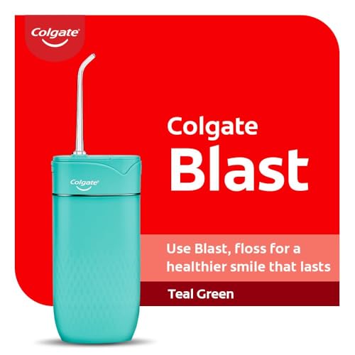 Image of Colgate Blast Water Flosser Green, 140ml, Waterproof design with 3 adjustable pressure modes, with Rechargeable Battery included that lasts upto 4 weeks