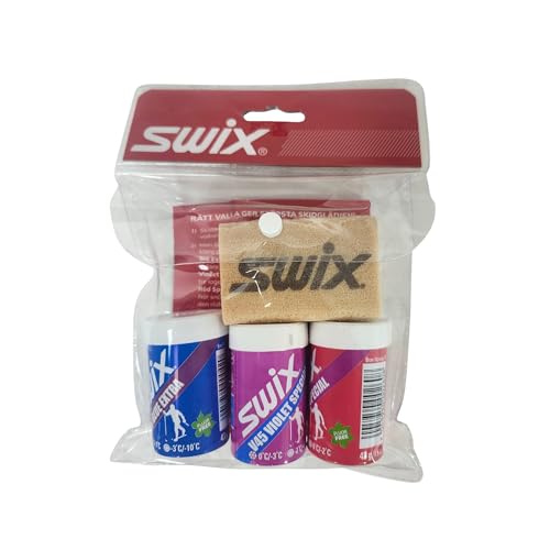 Swix P18 Classic Nordic Ski Wax Pack with Three Kick Waxes, Cork Applicator