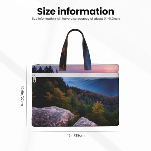 Canadian Smokey Mountain Cliff Canvas Document Bag Briefcase For Professionals And Executives4