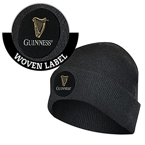 Guinness Black Label Beanie - Embroidered Knit Winter Hat - Thumbnail 2
