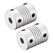 Tool parts 6.35mm To 6.35mm Aluminum Alloy Shaft Coupling Flexible Coupler L25xD19 2pcs