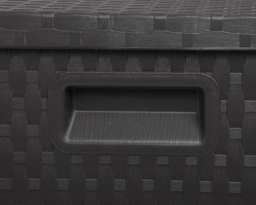 Ondis24 XL Kissenbox Enzo in Rattan Optik Auflagenbox abschließbar Gartenbox beugt Schimmel vor Regensicher mit Rollen - 7