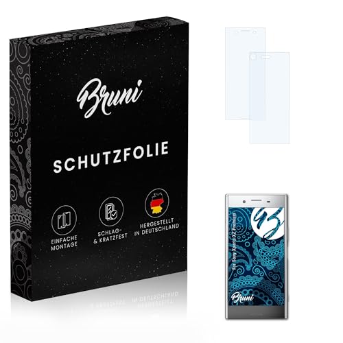 Bruni Schutzfolie kompatibel mit Sony Xperia XZ Premium Folie, glasklare Bildschirmschutzfolie (2er Set)