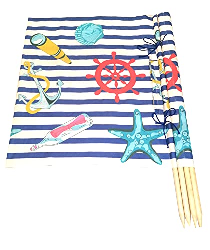 Aves-24 Windschutz 5m für Strand Garten See...