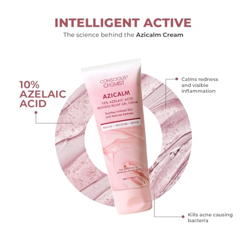 Image of Conscious Chemist Sunscreen & Azelaic Acid Cream Combo | SPF 50 PA++++ In-Vivo Tested | Sunscreen with Niacinamide & Blackberry | 10% Azelaic Acid Face Cream for Acne-Prone Skin, Redness Relief | All Skin Types - Berry Bright & Azicalm