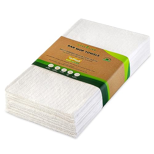 Greentink Eco-Friendly Bar Mop Towels Set – 10-Pk Multipurpose, Reusable Dish Cloth Made From Recycled Materials cover