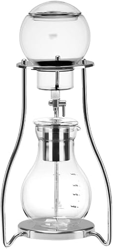 Miniatura 1 de JITEM Cafetera - Gotero frío para café y té, cafetera con flujo de agua ajustable, filtro de acero inoxidable, jarra de vidrio para café o té