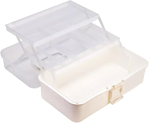 Miniatura 1 de Tofficu 3 Tier Storage Box Compartments Freinds Gift Plastic Painting Tool Case First Cosmetics Storage Craft Trays Jewelery Organzer Led Diodes