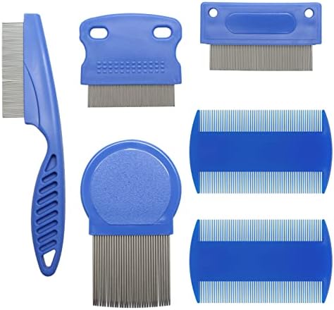 Jegtew 6 Pieces Dog Eye Combs, Pet Grooming Comb for Small Dogs & Pet, Professional Eye Mucus, Tear Stain and Crust Remover Comb