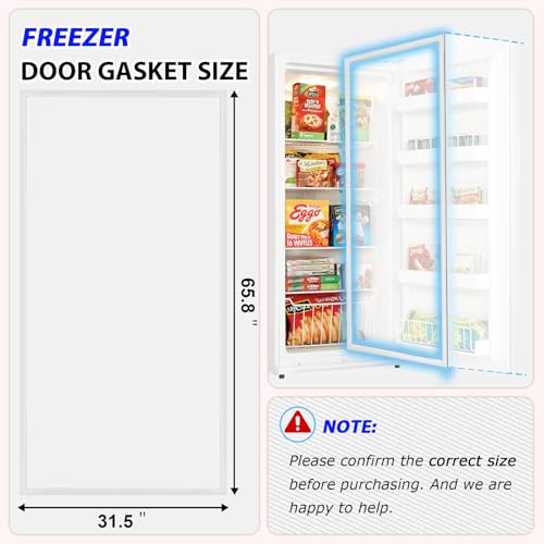 Upgraded 5304507199 Freezer Door Gasket Compatible with Frigidaire Kenmore Crosley and Gibson Upright Freezer, 216522313 216522312 Freezer Door Seal Part Replaces 216522362 5304507208 by PAMRIQY - Used condition - Image 2