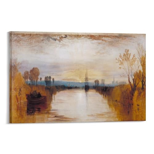 ジョゼフ・マロード・ウィリアム・ターナー 世界の名画『チチェスター運河』 ポスター ウォールアート キャンバス 印刷 画像の絵 壁掛け 飾り ホーム装飾08x12inch(20x30cm)のサムネイル