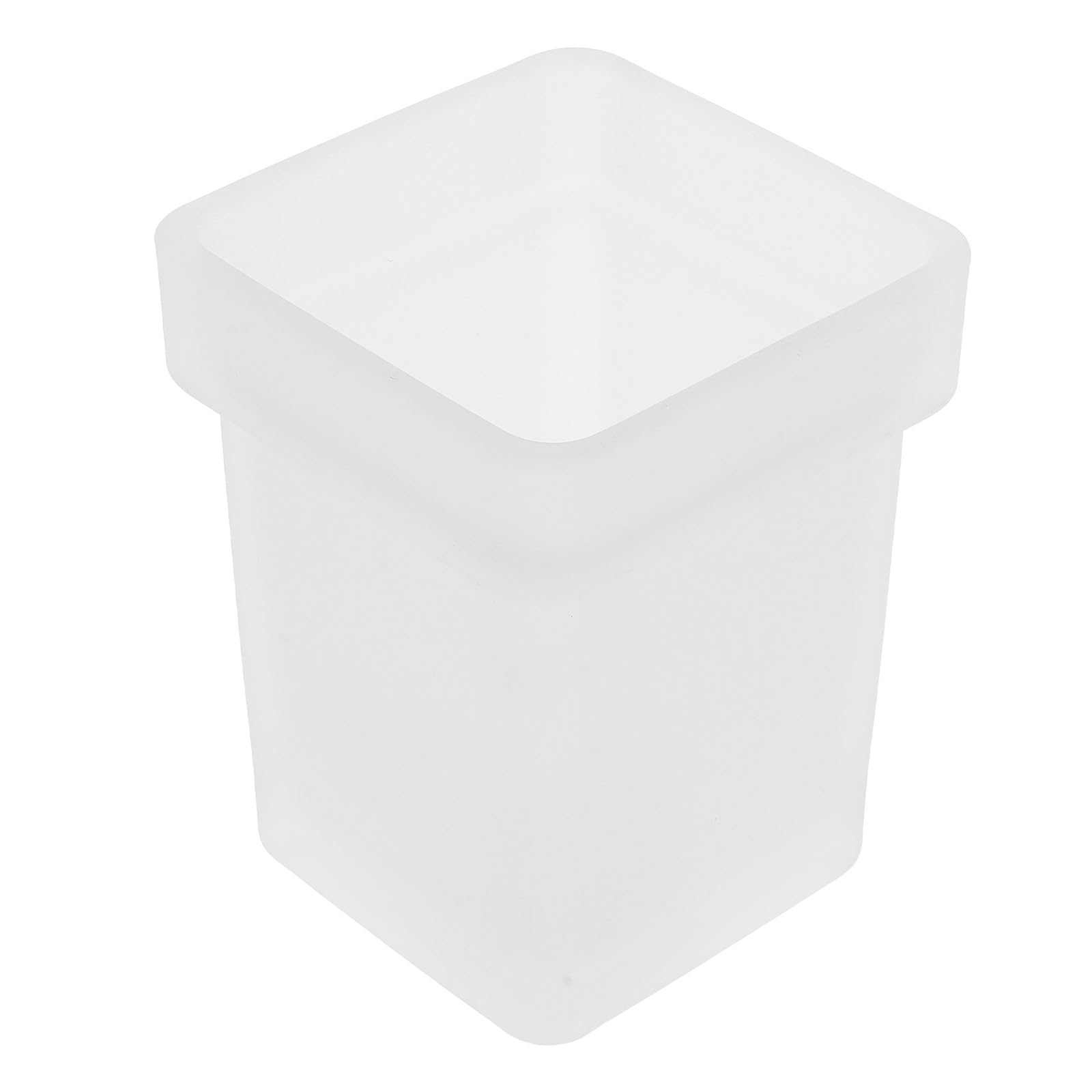 Support brosse WC en céramique blanche et socle rond antidérapant
