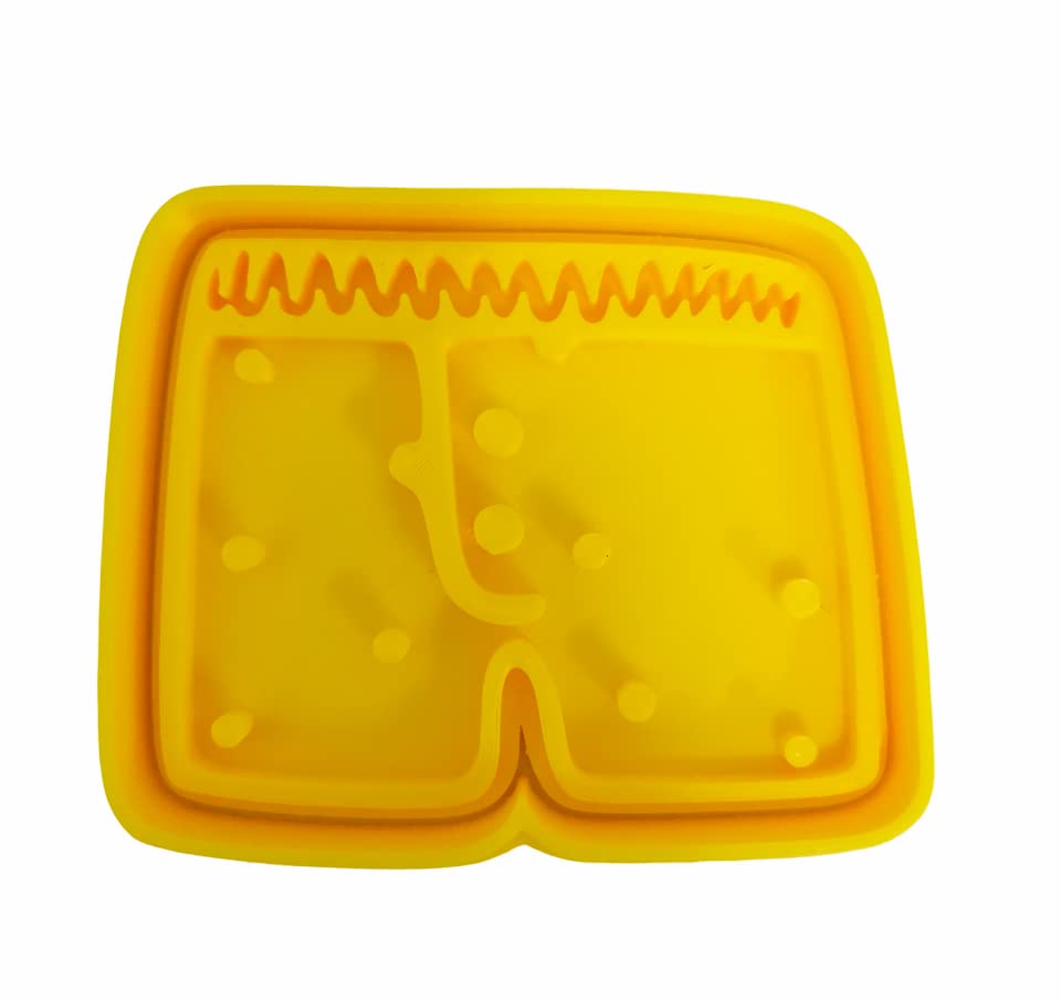 The Cookie Cutter Hub 8cm Men's Boxer Shorts Cookie Cutter and Matching Embosser for Cookies Biscuits Clay Baking Decoration