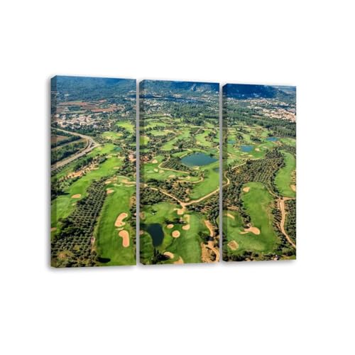 Golf Course Air View Mallorca Canvas Wall Art 12