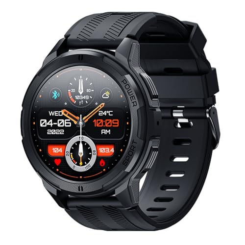 Reloj Inteligente Para Hombres: Responder/Hacer Llamadas, Pantalla De 1,43 Pulgadas, Reloj Resistente Al Agua Hasta 50 M, Más De 120 Modos Deportivos,Contador De Pasos Para Teléfonos Android Ios,A