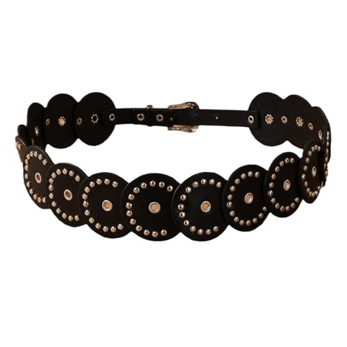 Wide Belt For Women Waist Chain Belly Chain Grommet Waist Western Retro Belt Western Belly For Dress Waistband