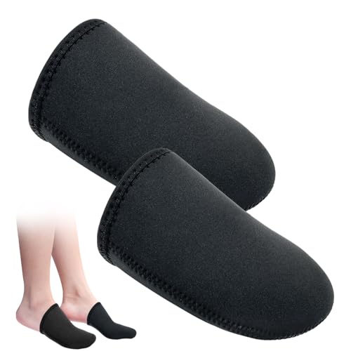 KAHIT Neoprene Toe Covers 3mm Reusable Toe Warmers Reusable Heated Toe Warmers Ice Bath Toe Covers Toe Warmer Socks Toe Covers for Ice Bath (L-1Pair)