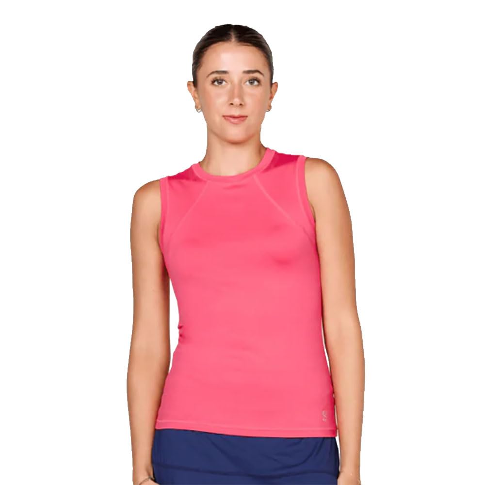 SOFIBELLA UV Colors Womens Sleeveless Tennis Shirt