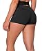 Kamo Fitness High Waist Athletic Yoga Shorts Tummy Control Workout Running (Black, M)