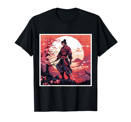 Sakura Samurai Splendor: Moda adornada con flores Camiseta