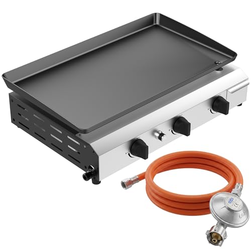 Veralune Gas Plancha, 3-Brenner Gasgrill...