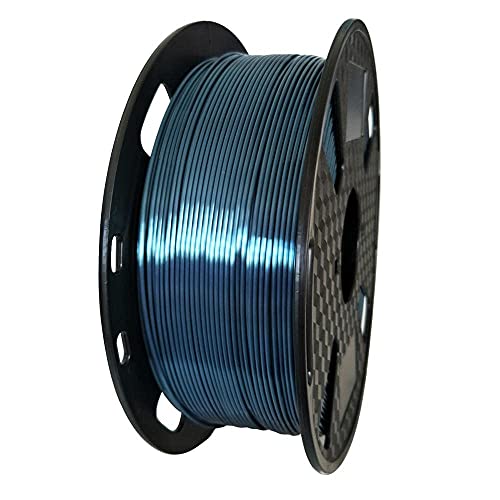 Image of CC3D Silk Dark Cyan PLA Filament 1.75mm 1KG 3D Printer Filament 2.2LBS 3D Printing Material Silky Shiny Metallic Metal Silk PLA Deep Gray Blue Color