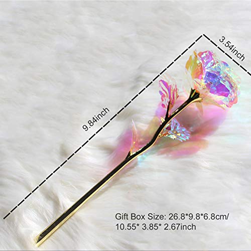 Flor rosa falsa,Funien Flor rosa artificial colorida com caixa de presente para mulheres Dia das mãe