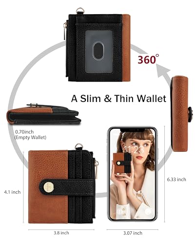 Image of Keychain Wallet Wristlet for Women,RFID Small Wallet for Women