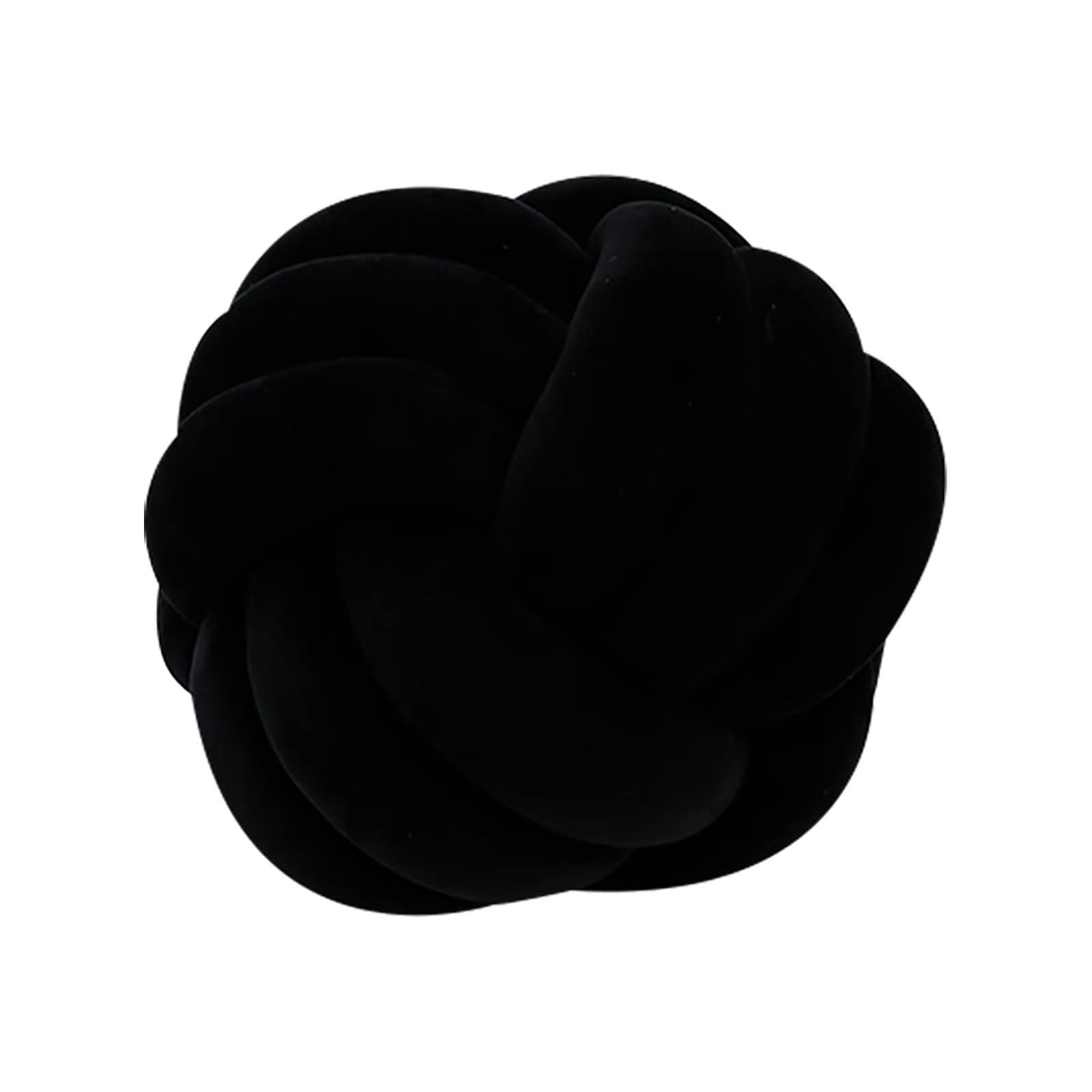 Hand-woven Velvet Soft Knot Ball Pillow - Round Throw Pillows for Bed Sofa, Cuddle Cushion, Plush Pillow, Cushions - Knot Cushion Décor,Grey,35cm
