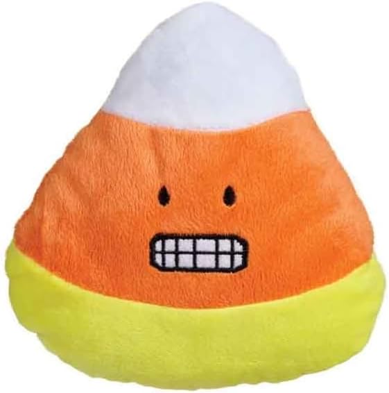 Grriggles Emoji Candy Corn Plush Halloween Dog Toys (Set of 3)