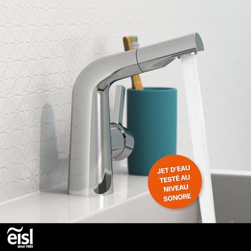 Mitigeur lavabo EISL chromé avec douchette extractible pour le lavage des cheveux - 4