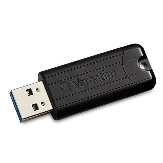 Verbatim PinStripe USB-Stick - 64 GB - High-Speed 3.0-Schnittstelle, externer Speicherstick mit Schiebefunktion - schwarz