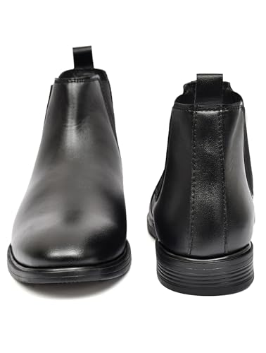 Image of GreaTech Men's Chelsea Boots | Premium Synthetic Leather Slip-On Formal Shoes for Men | Classic Ankle Boots with Anti-Slip Sole | Office, Party & Casual Wear