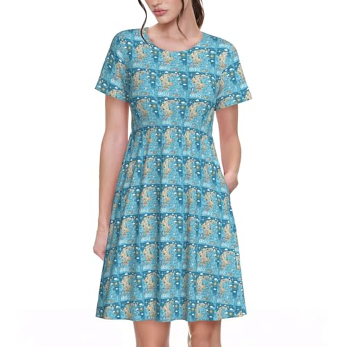 Robe d'été Grèce fleurie de motifs pour vos flâneries en terrasse