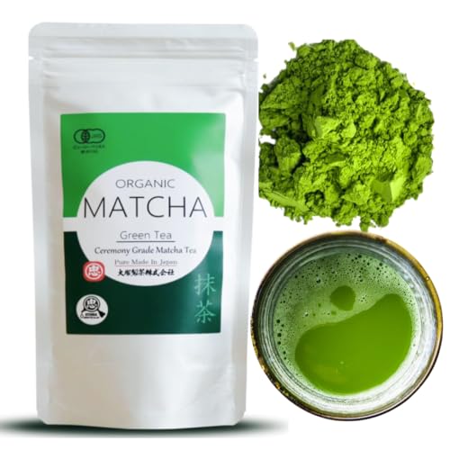 Otsuka Green Tea Co - Organic First Harvest Ceremonial A Grade Matcha Powder 100g - 2025 First Harvest Matcha Powder - Authentic Japanese Origin From Shizuoka Japan - 100g