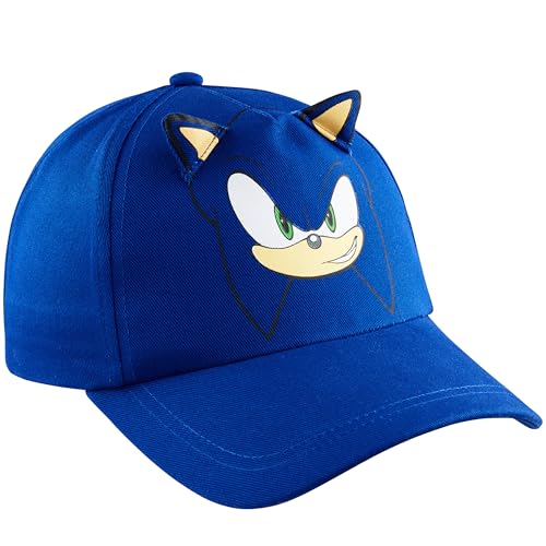 Sonic the Hedgehog Boys Baseball Cap Kids Sun Hat for Summer Beach Outdoor Play Cotton Ball Cap Gifts for Boys (Blue Sonic)