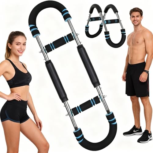 Image of Adjustable Twister Arm Trainer - 30-120lbs Chest Exerciser with Detachable Springs, Home Gym Equipment for Men & Women