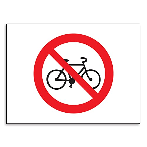 Placa de señalización Bicicleta prohibida de aluminio 20x15 cm Cover