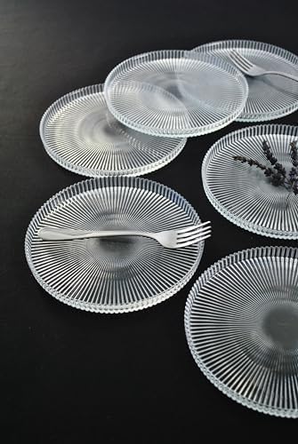 Porselen Diyarı Vargas Cam Tatlı-Pasta-Kek Tabağı 6 Parça-16 Cm - Görsel 2