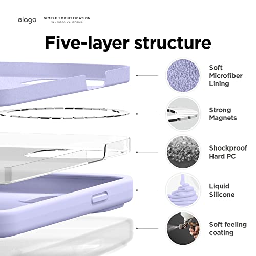 elago Magnetic Silicone Case Compatible with iPhone 14 Plus Case (6.7"), Compatible with MagSafe All Accessories - Image 4