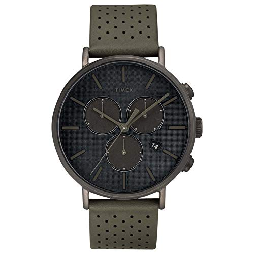 Timex TW2R97800 �����Y �N���m�O���t �N�H�[�c �E�H�b�` ���U�[�X�g���b�v�t��