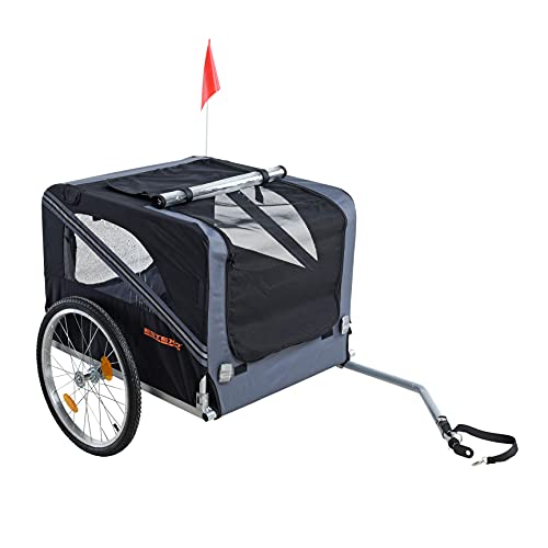 ESTEXO Remorque de vélo pour animal de compagnie - Pour chiens et chats - Gris Cover