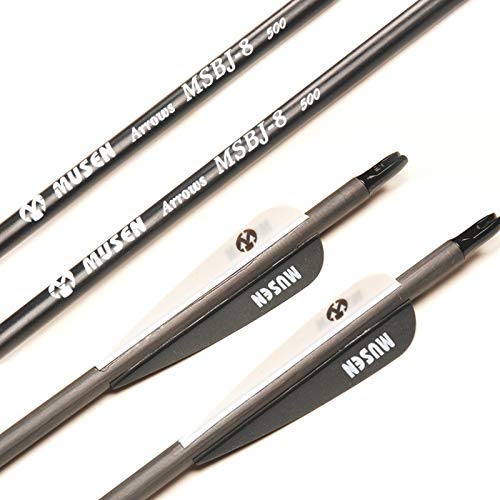 Muhubaih 6PCS 30" Archery Fiberglass Shaft Arrows 7.8mm F Compound Bow Hunting - Thumbnail 5