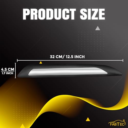 Fabtec Universal Car Bumper Protector Guard (Set of 4)… (20mm Single Chrome Bumper Protector)