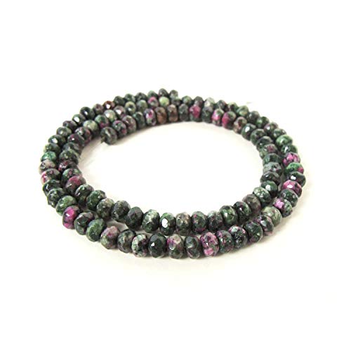 Rubis Zoisite perles rondes à facettes 5-6mm pour création bijoux DIY